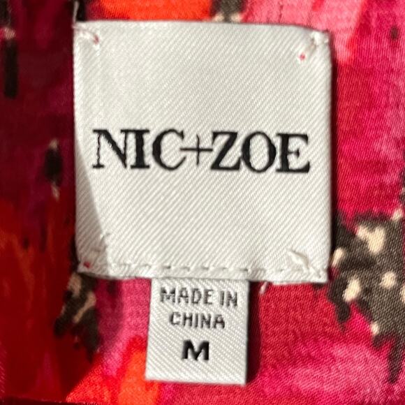 Nic + Zoe dress Mix and Mingle Abstract print red size Medium M - Picture 7 of 8